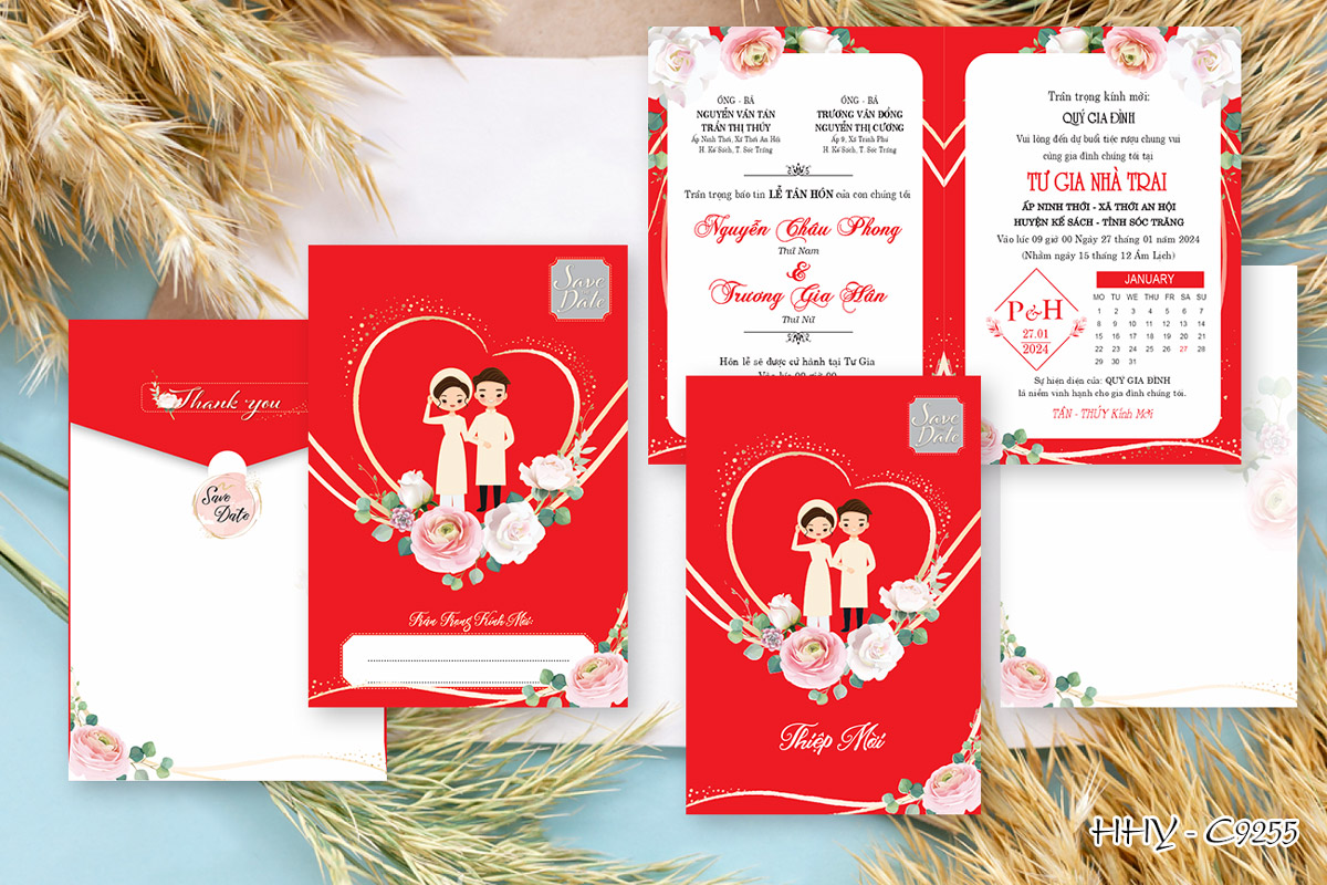 PHÔI THIỆP CƯỚI HHY-C9255