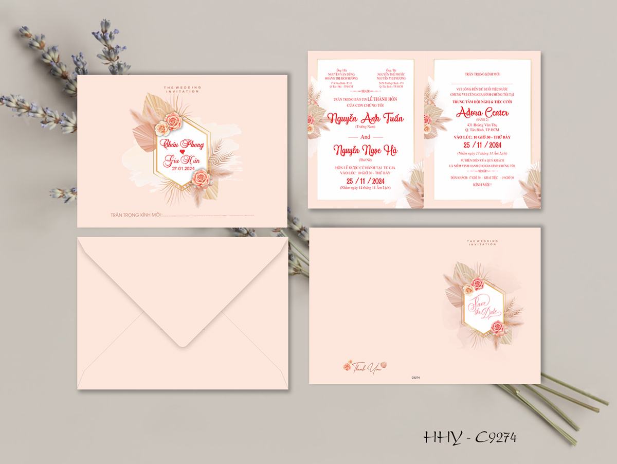 PHÔI THIỆP CƯỚI GIÁ RẺ HHY-9274